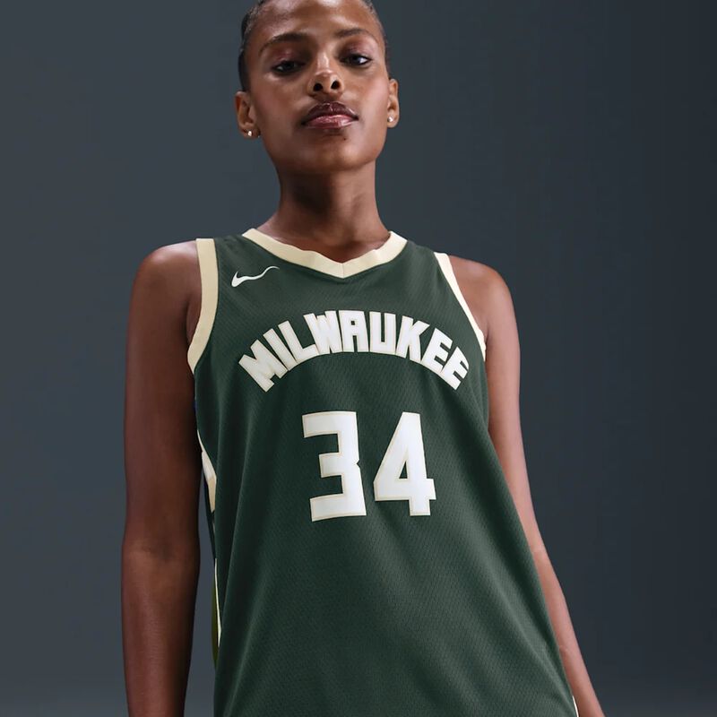 Nike Camiseta Milwaukee Bucks Icon Edition 2022/23, VERDE, hi-res image number null