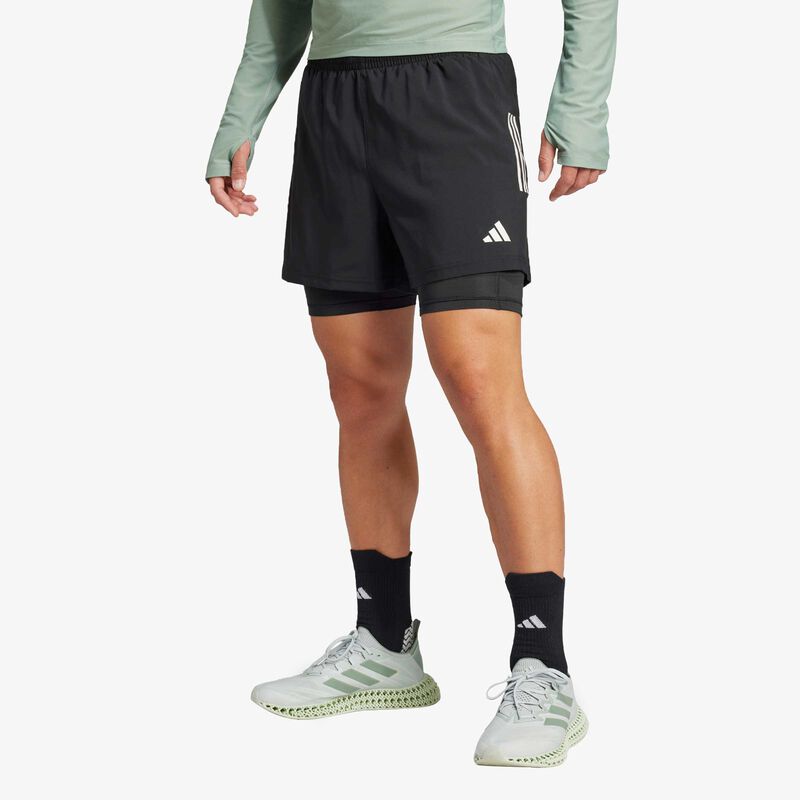 adidas Shorts Own the Run CLIMACOOL 2-in-1, NEGRO, hi-res image number null