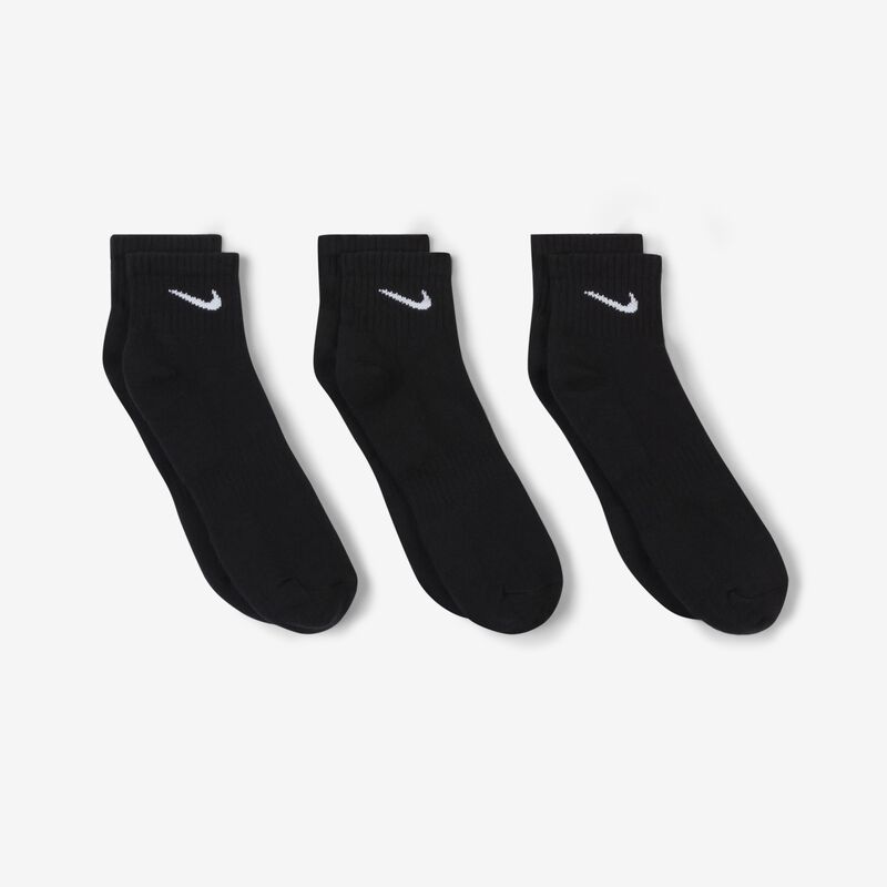 Nike Everyday Cushioned Tobilleras 3 Pares, NEGRO, hi-res image number null