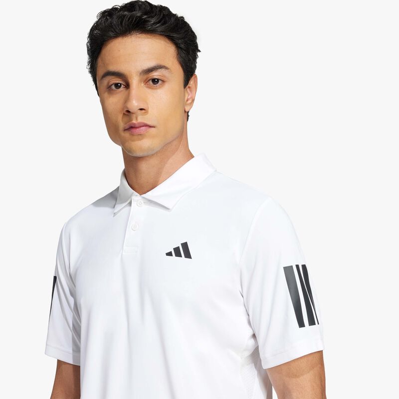 adidas Polera Club Tennis 3 bandas, BLANCO, hi-res image number null