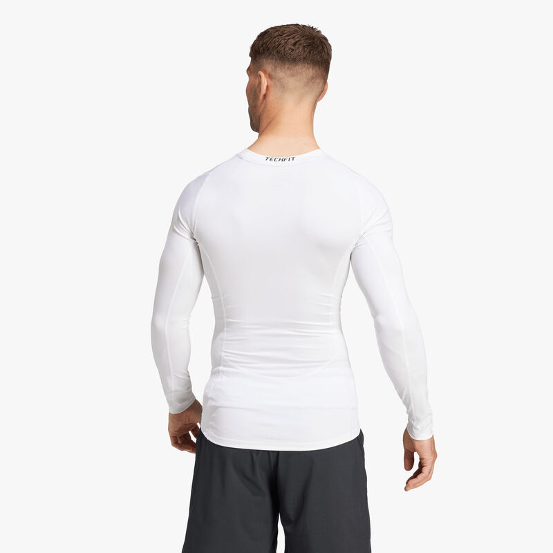 adidas Polera de Compresi&oacute;n TECHFIT, BLANCO, hi-res image number null