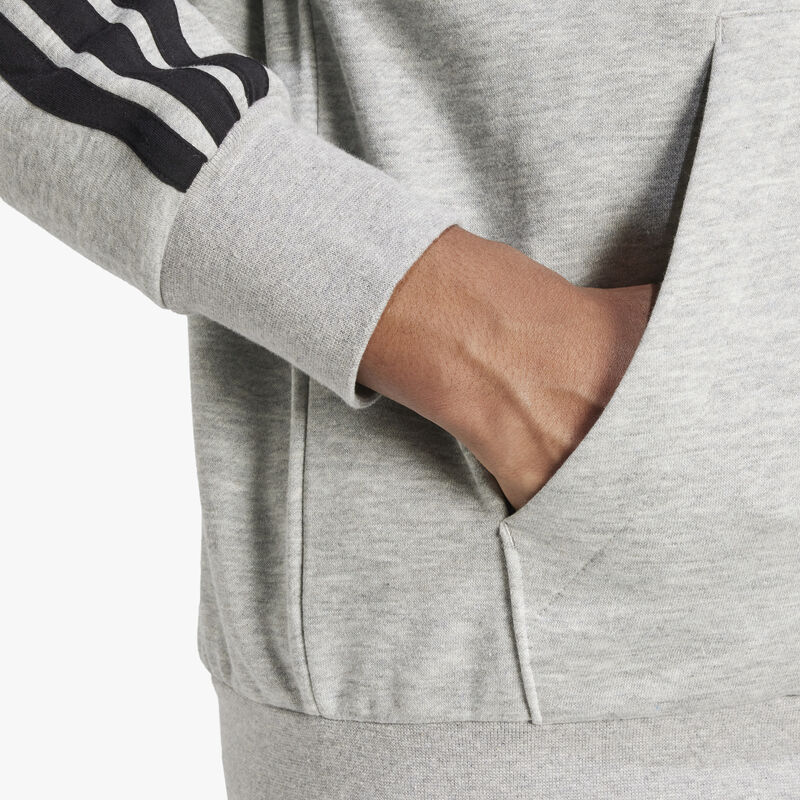 adidas Chaqueta Essentials 3-Stripes Fleece, GRIS, hi-res image number null