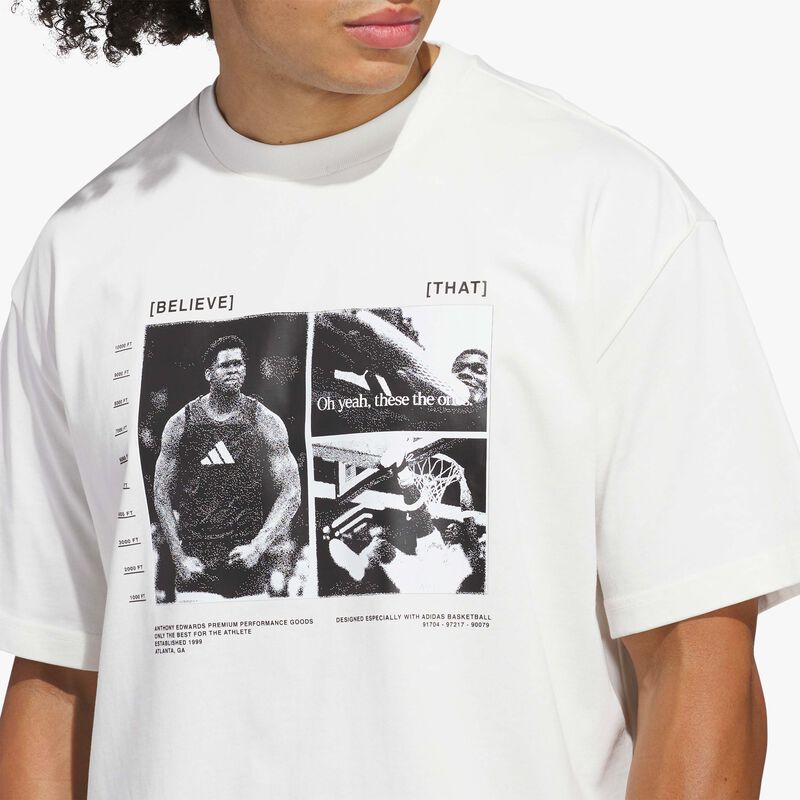 adidas Polera Anthony Edwards, BLANCO, hi-res image number null