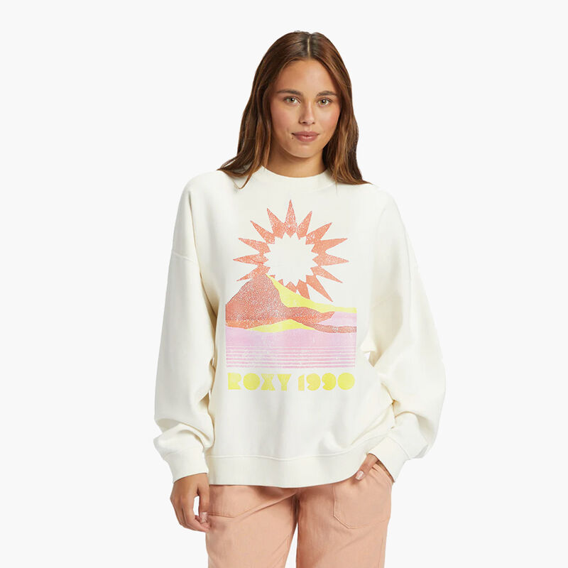 Roxy Poler&oacute;n Lineup Oversized Crew, BLANCO, hi-res image number null