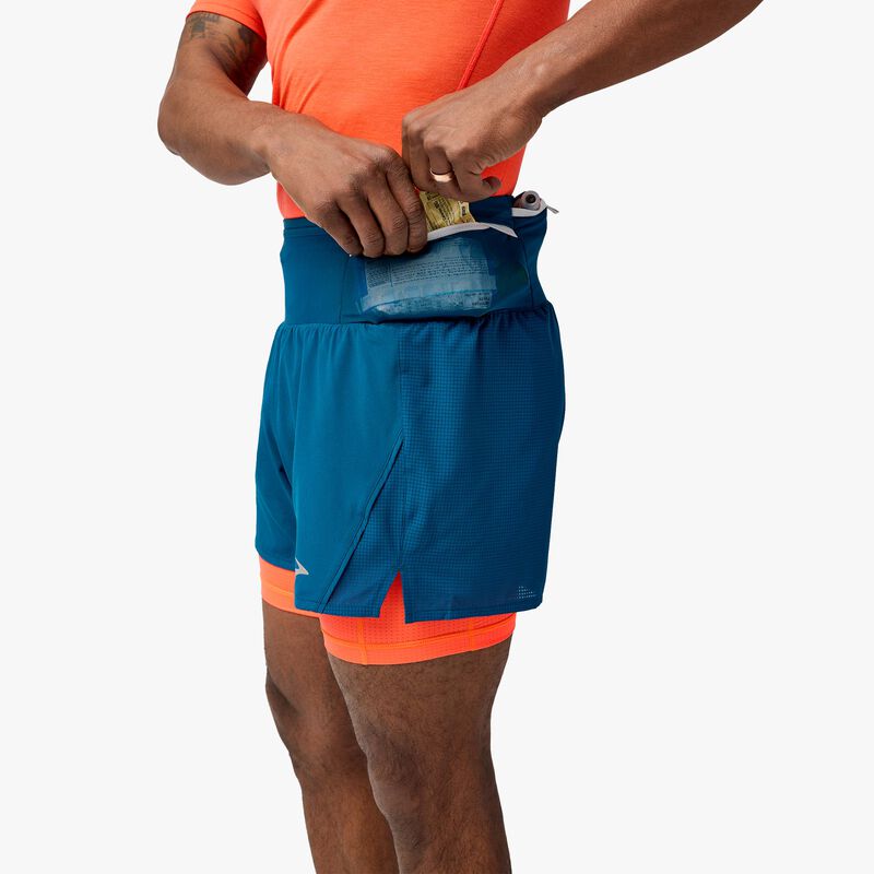 Brooks High Point 5" 2-in-1 Short 2.0, AZUL, hi-res image number null