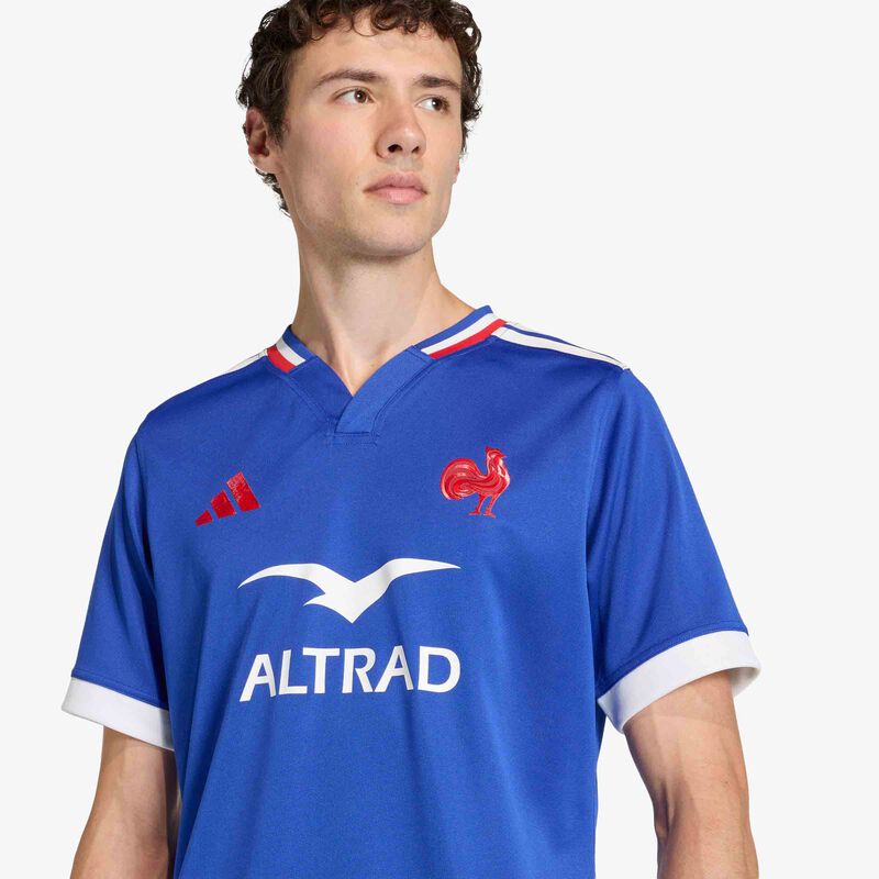 adidas Camiseta de Rugby Local Francia Versi&oacute;n Fan, AZUL, hi-res image number null