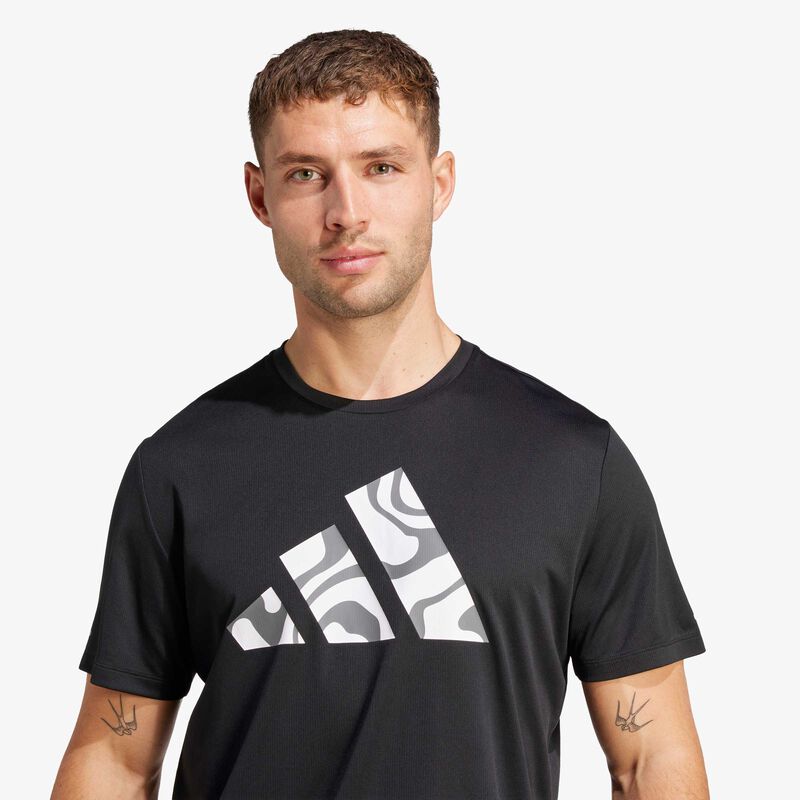 adidas Polera Run It Brand Love, NEGRO, hi-res image number null