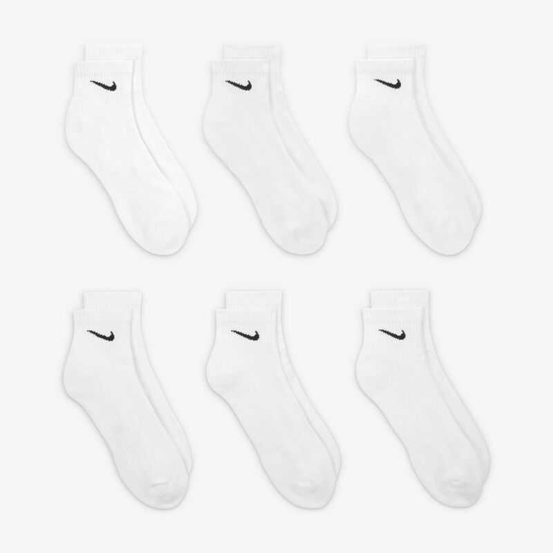 Nike Everyday Cushioned Tobilleras 6 Pares, BLANCO, hi-res image number null