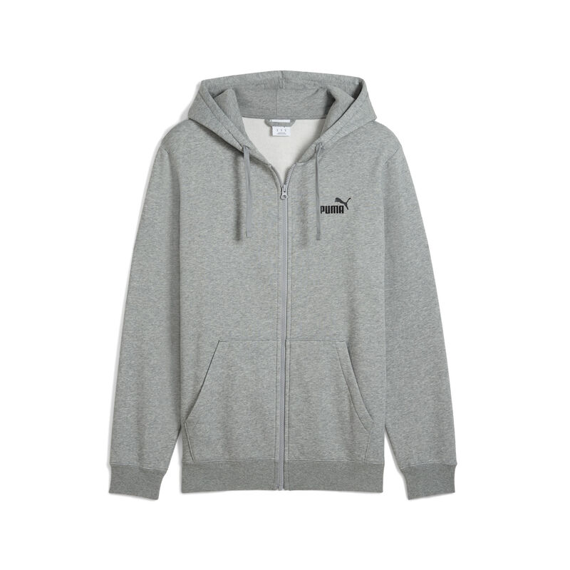 Puma Polerón Essentials No. 1 Logo Full-Zip, GRIS, hi-res image number null