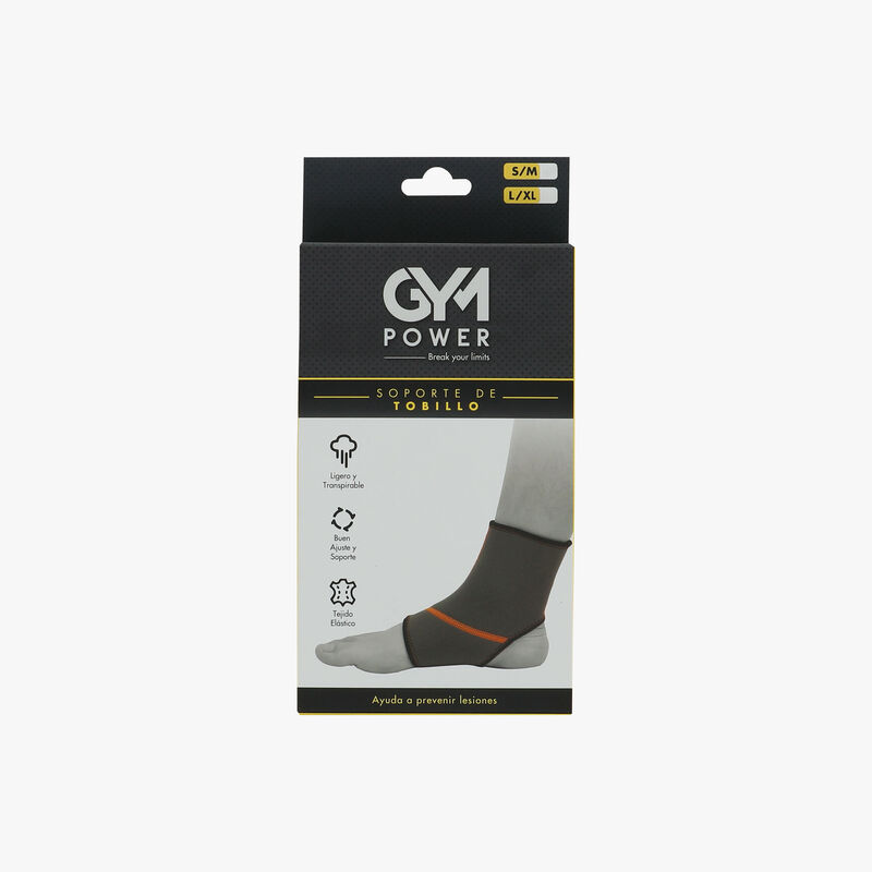 Gym Power Ankle Support, GRIS, hi-res image number null