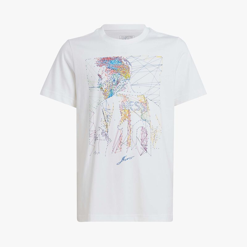 adidas Polera Gráfica de Fútbol Messi, BLANCO, hi-res image number null