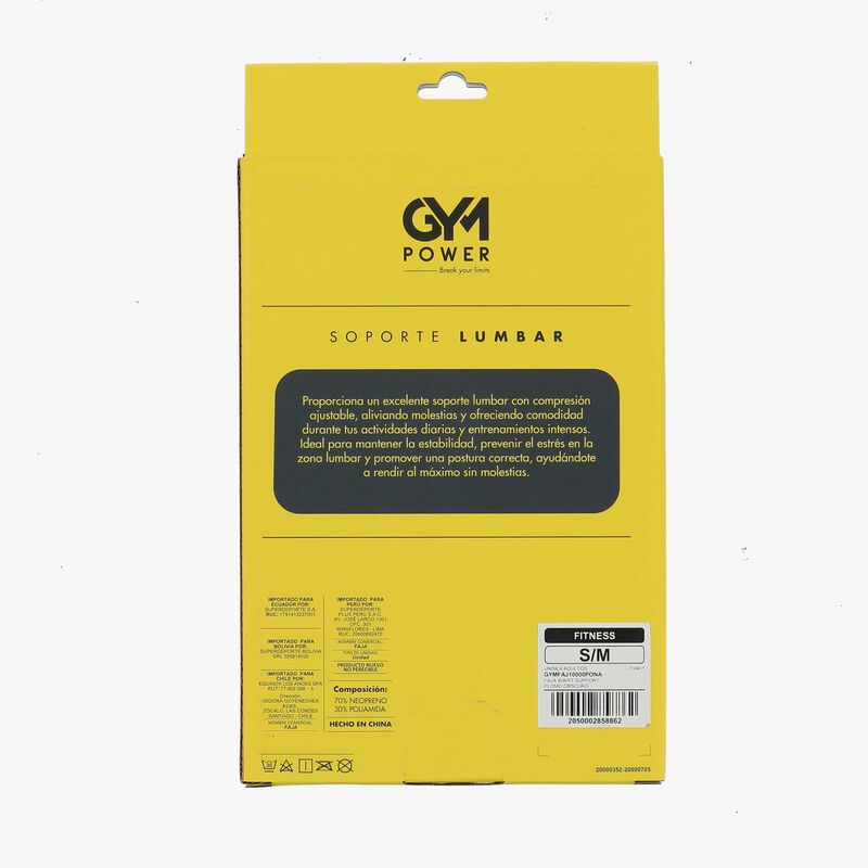 Gym Power Waist Support, GRIS, hi-res image number null