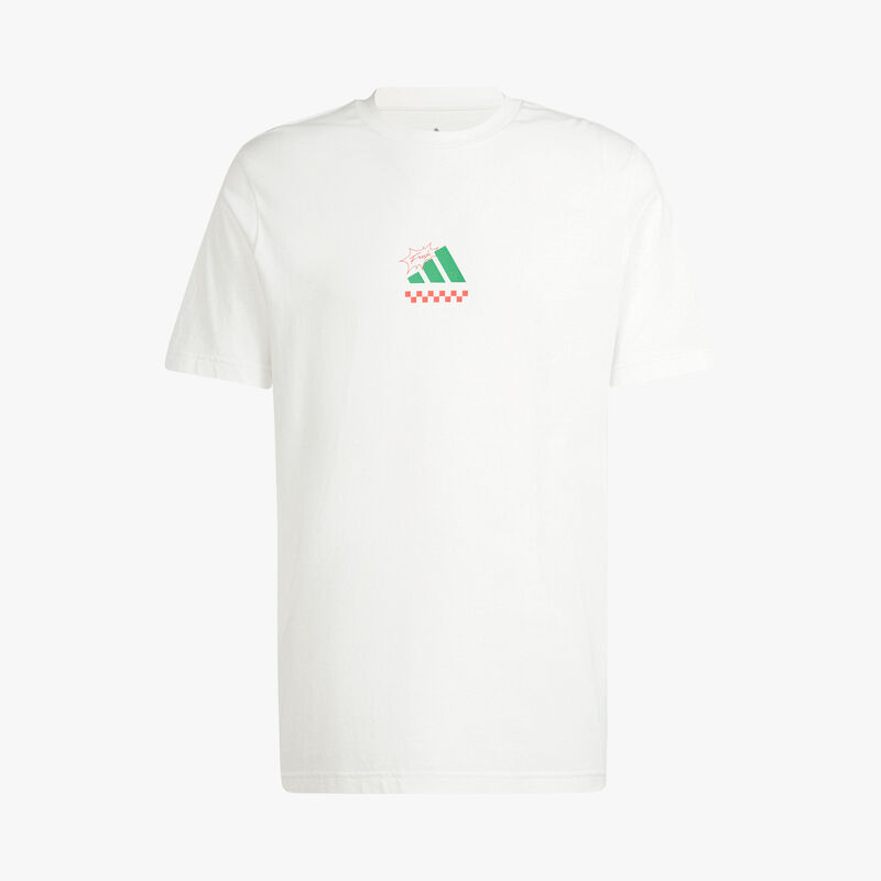 adidas Polera Lounge Pizza Estampado, BLANCO, hi-res image number null