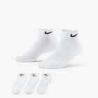 Nike Everyday Cushioned Cortas 3 Pares, BLANCO, hi-res