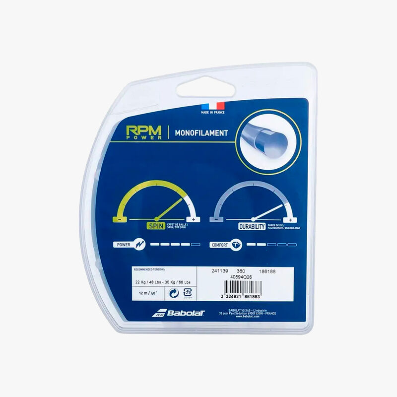 Babolat Cuerda Tenis RPM Power 12 mt, AZUL, hi-res image number null