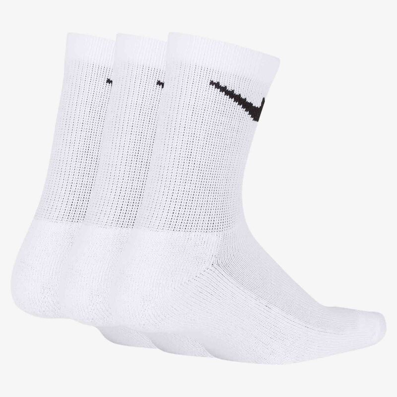 Nike Calcetines Cushioned Crew Cortas 3 Pares, BLANCO, hi-res image number null