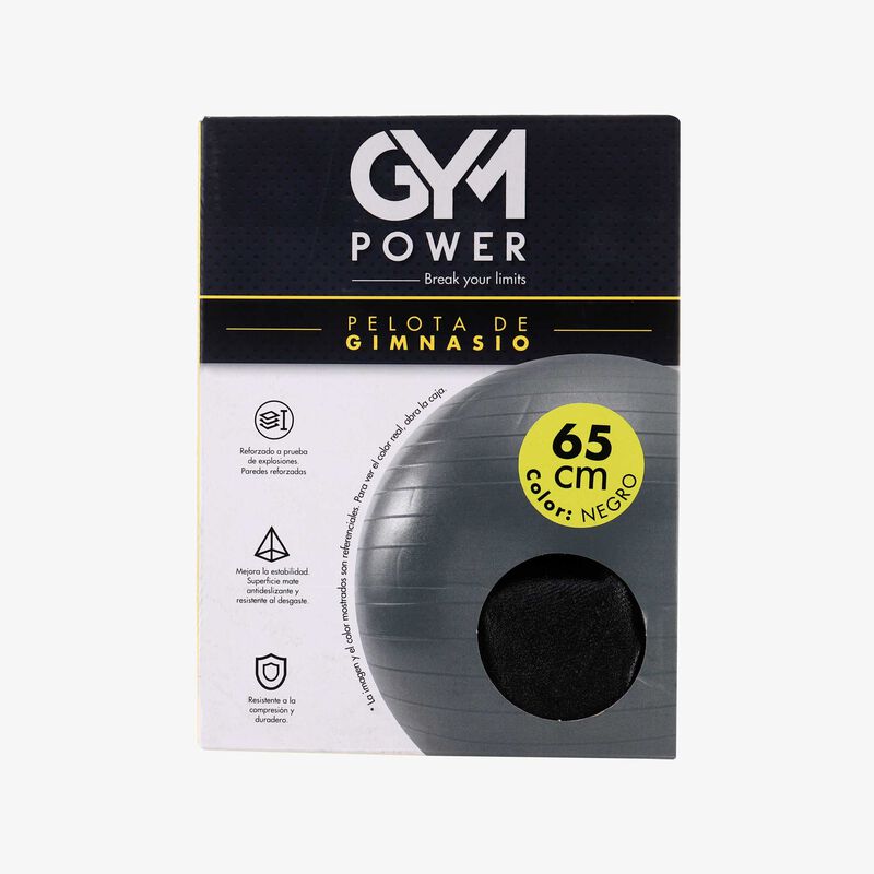Gym Power Gim Ball 65cm, NEGRO, hi-res image number null