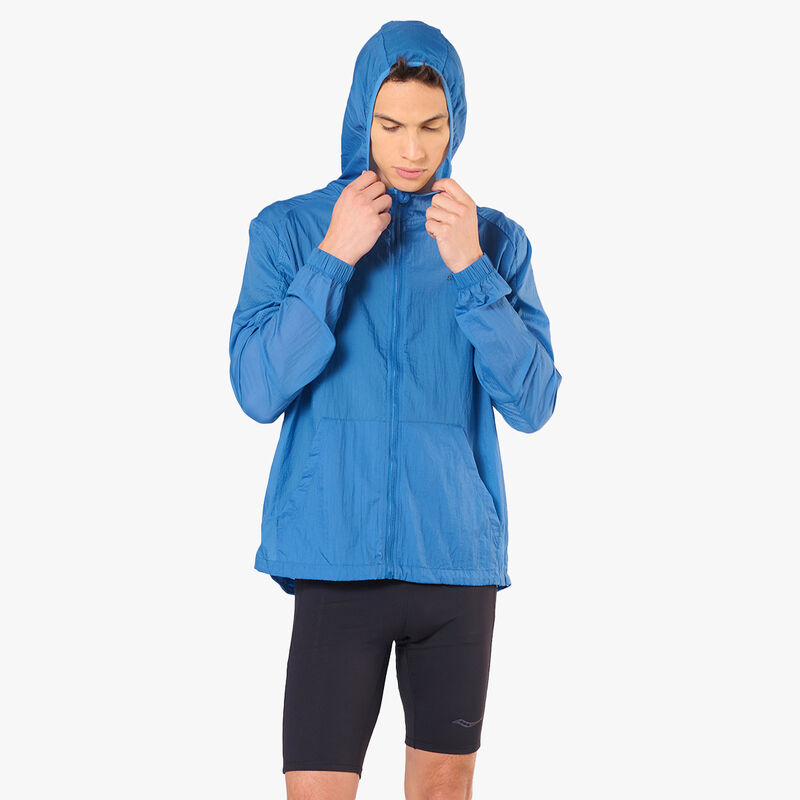 Saucony Chaqueta Elevate Packaw, AZUL, hi-res image number null