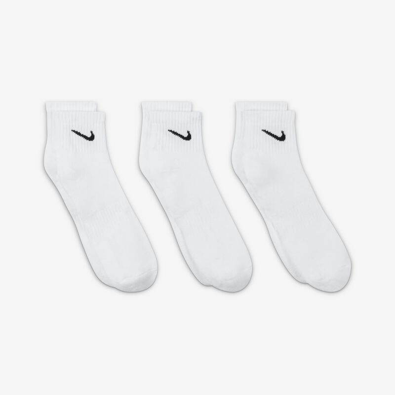 Nike Everyday Cushioned Tobilleras 3 Pares, BLANCO, hi-res image number null