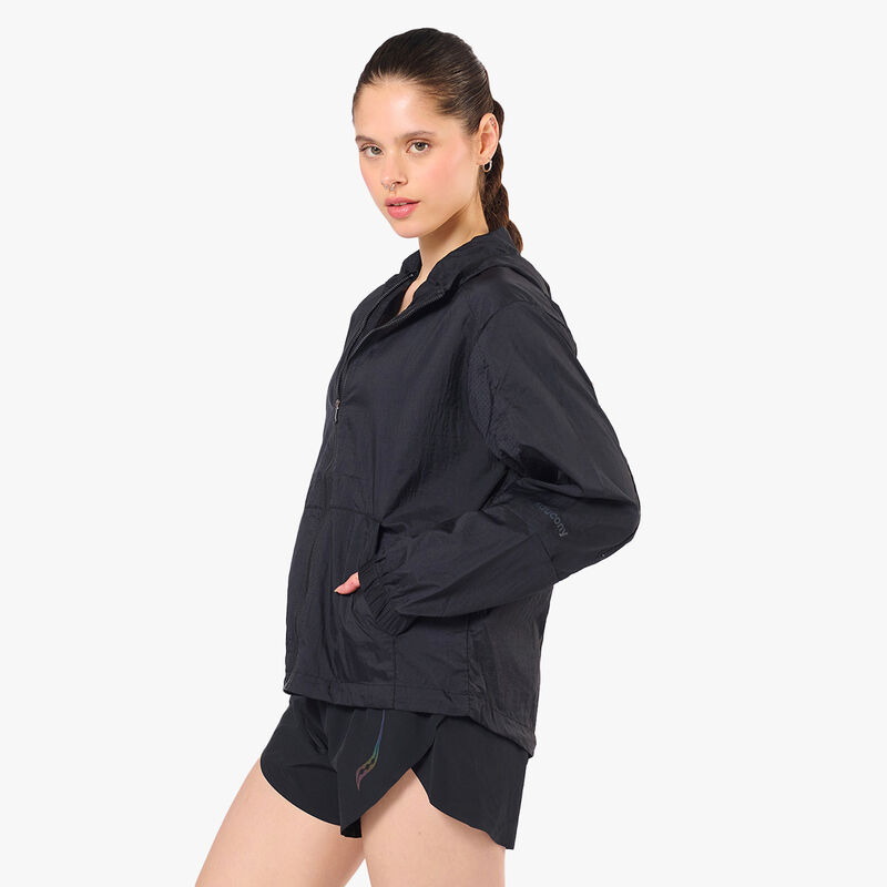 Saucony Chaqueta Elevate Packaw, NEGRO, hi-res image number null