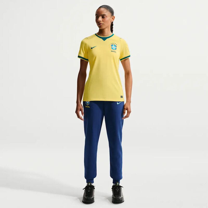 Nike Camiseta Brasil Stadium Local 2026 Mujer, AMARILLO, hi-res image number null
