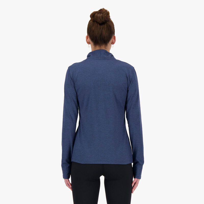 New Balance Chaqueta Space Dye 1/4 Zip, AZUL, hi-res image number null
