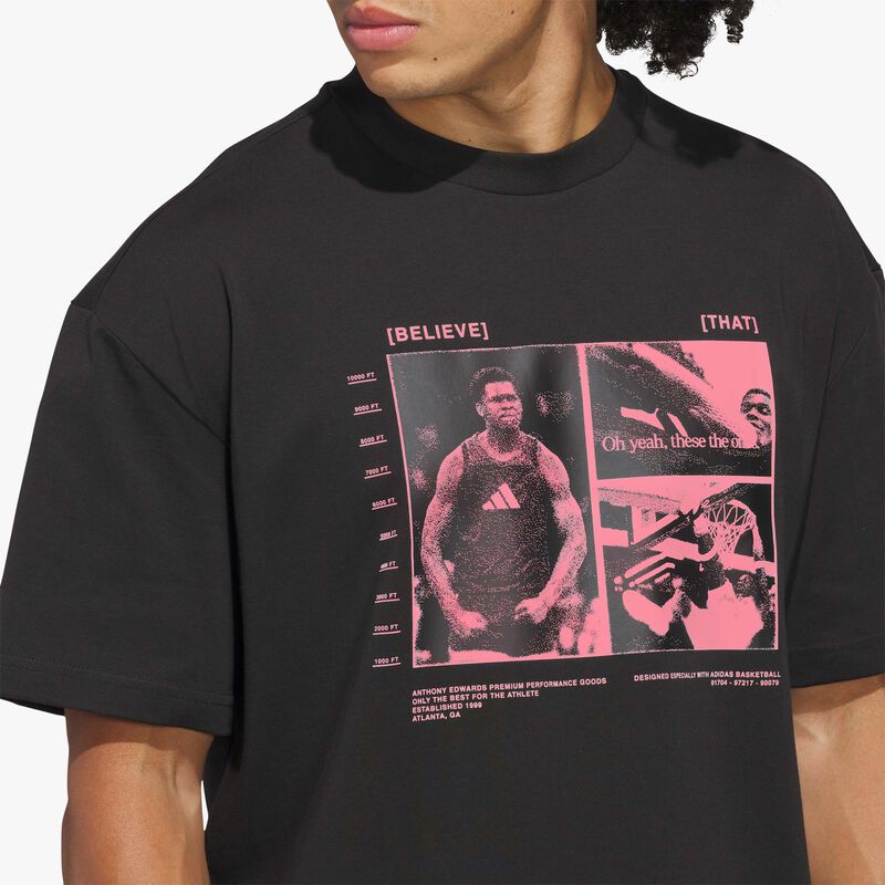 adidas Polera Anthony Edwards, NEGRO, hi-res image number null