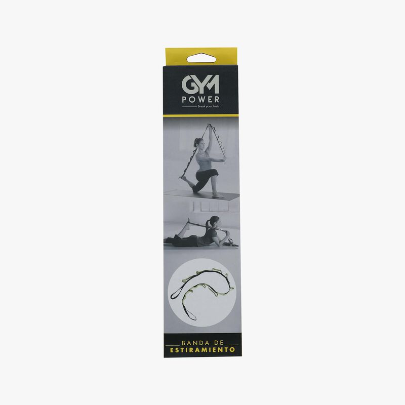 Gym Power Yoga Stretch Strap, NEGRO, hi-res image number null