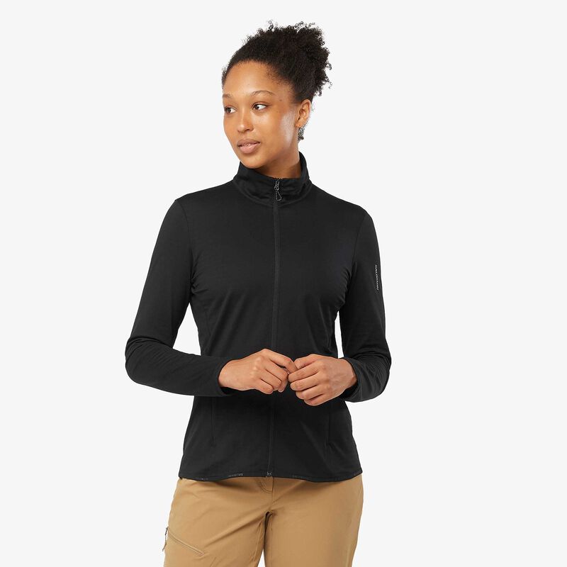 Salomon Polerón Outrack Full Zip Mid, NEGRO, hi-res image number null