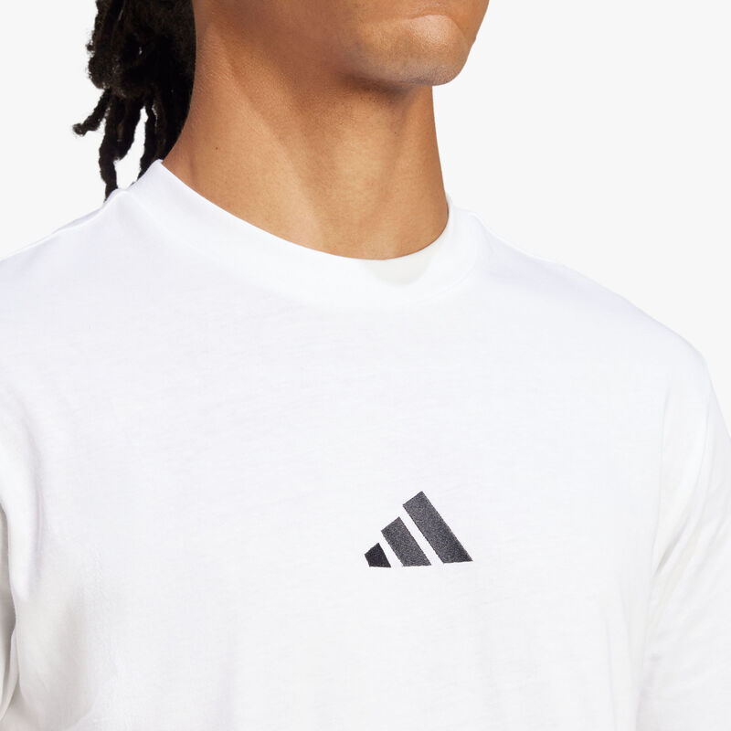 adidas Polera Essentials Logo Peque&ntilde;o Tejido Jersey, BLANCO, hi-res image number null