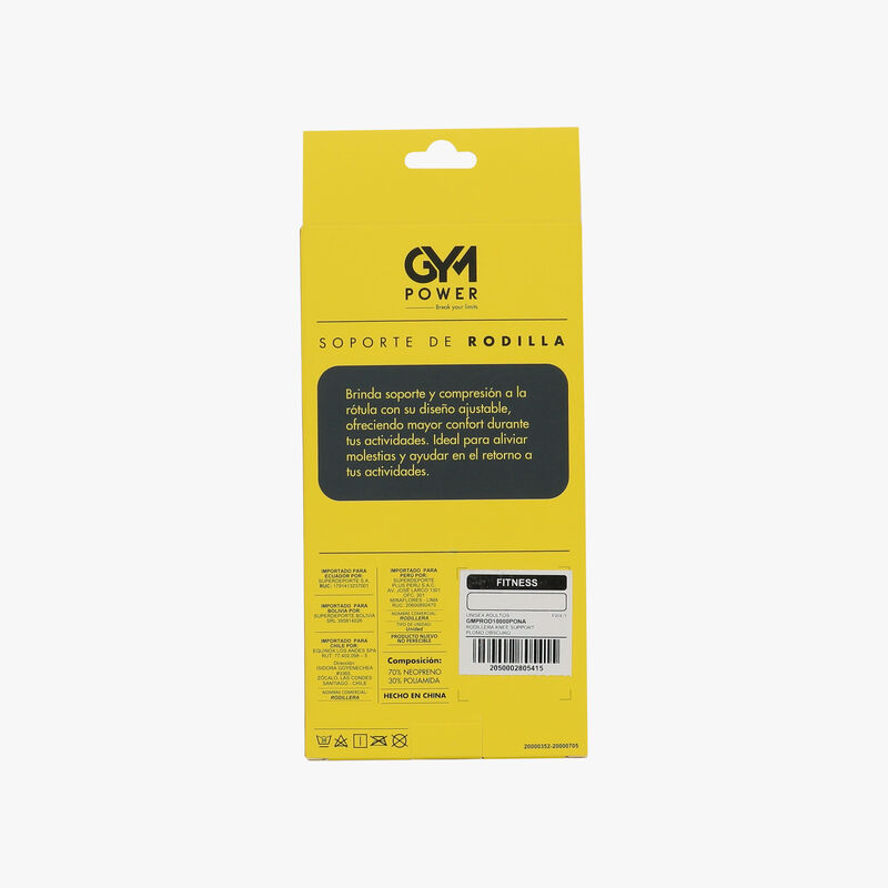Gym Power Knee Support, GRIS, hi-res image number null