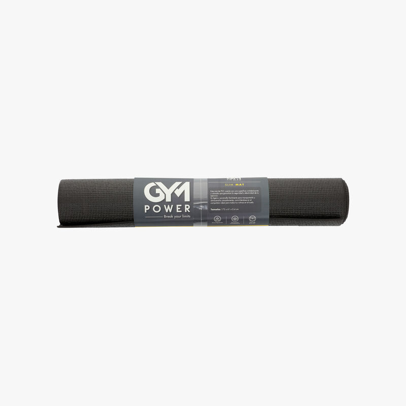 Gym Power PVC Yoga Mat, NEGRO, hi-res image number null