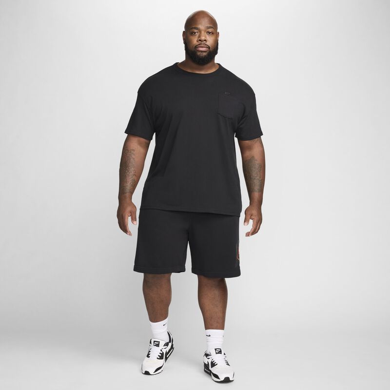 Nike Shorts de French Terry Club, NEGRO, hi-res image number null