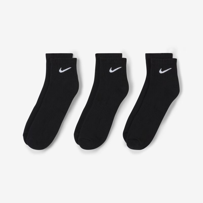 Nike Everyday Cushioned Tobilleras 3 Pares, NEGRO, hi-res image number null