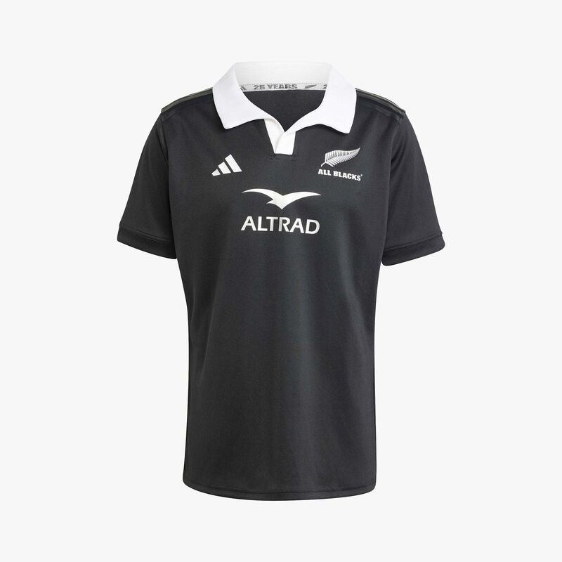 adidas Polera manga corta All Blacks Rugby AEROREADY, NEGRO, hi-res image number null