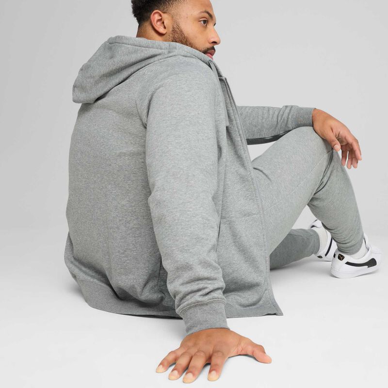 Puma Polerón Essentials No. 1 Logo Full-Zip, GRIS, hi-res image number null