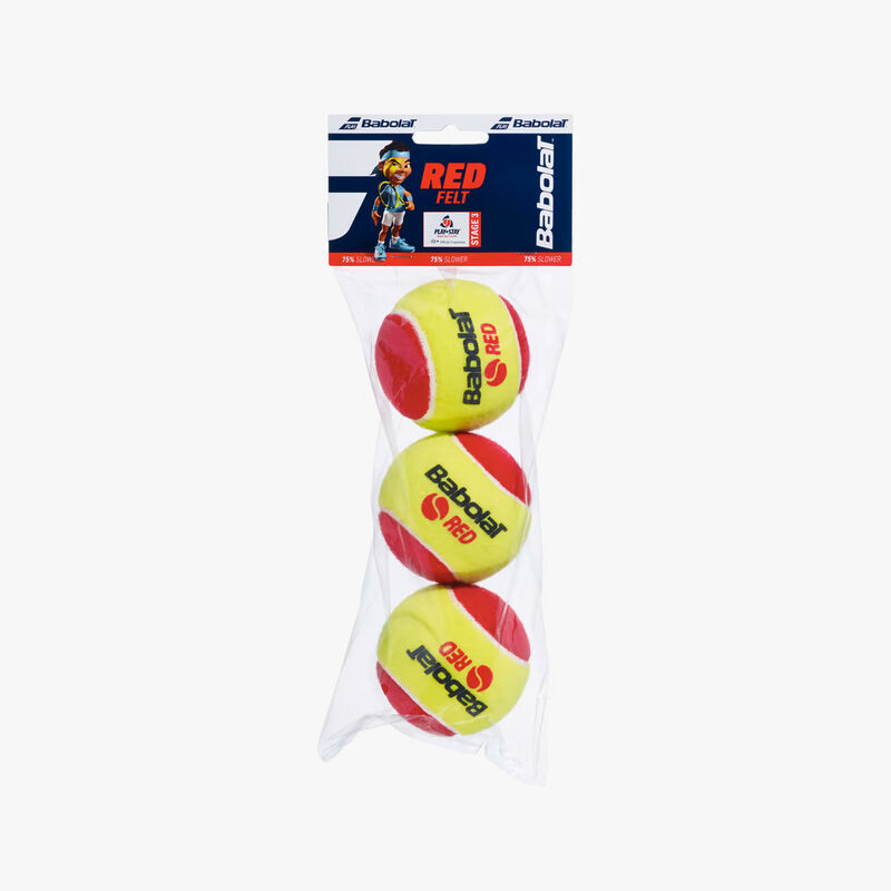 Babolat Pelotas Tenis Red Felt x3, AMARILLO, hi-res image number null