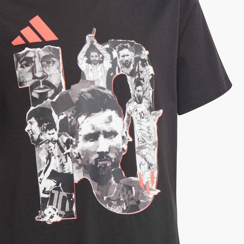 adidas Polera Messi F&uacute;tbol Estampado, NEGRO, hi-res image number null