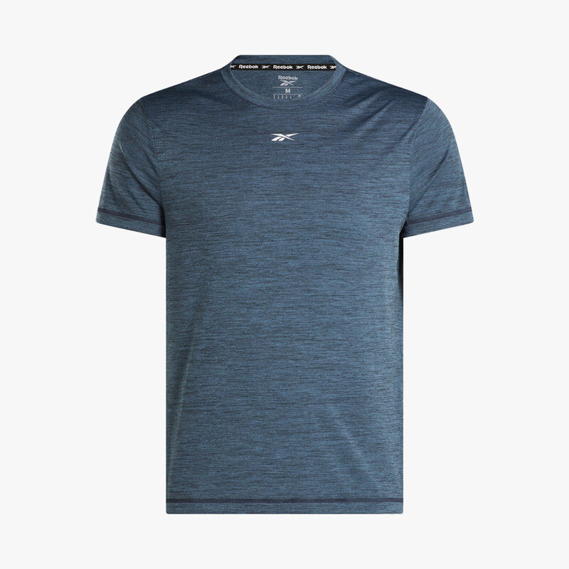 Reebok Polera Id Train Melange Tech, AZUL, hi-res image number null