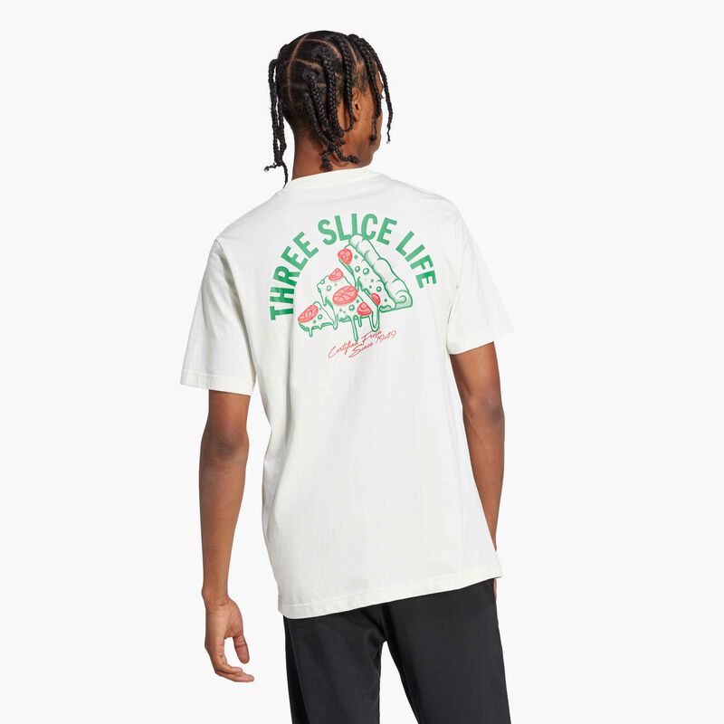 adidas Polera Lounge Pizza Estampado, BLANCO, hi-res image number null