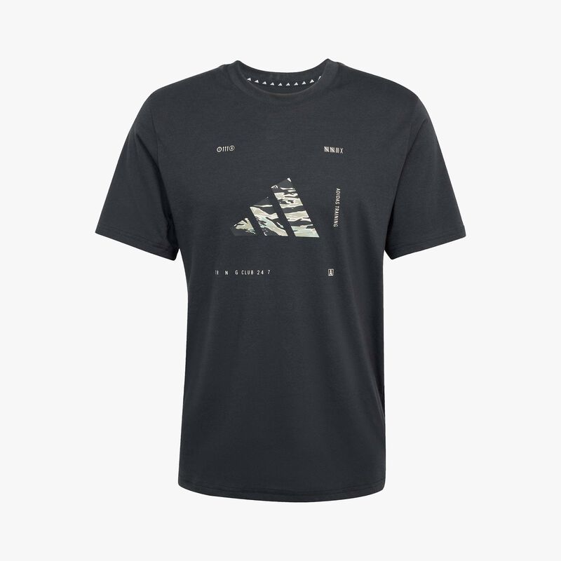 adidas Polera Climacool Training Camo Logo Graphic, NEGRO, hi-res image number null