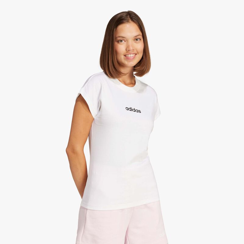 adidas Polera Essentials Linear, BLANCO, hi-res image number null
