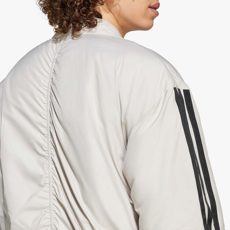 adidas Chaqueta Bómber Térmica Essentials 3 Tiras, GRIS, hi-res image number null