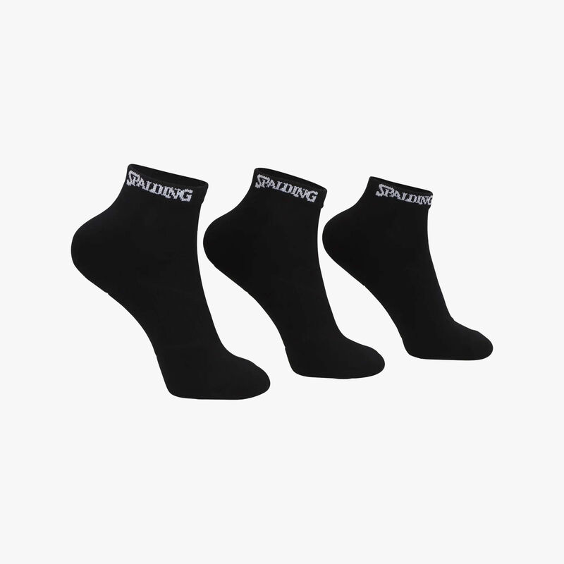 Spalding Calcetines Deportivos Cortos 3 Pares, NEGRO, hi-res image number null