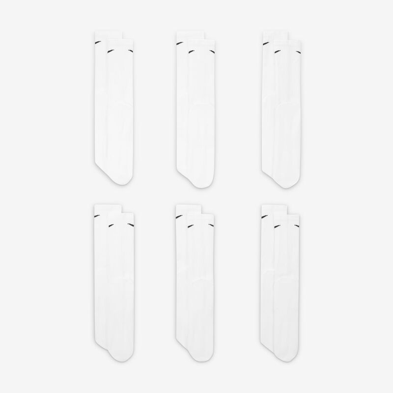 Nike Everyday Cushioned Largas 6 Pares, BLANCO, hi-res image number null