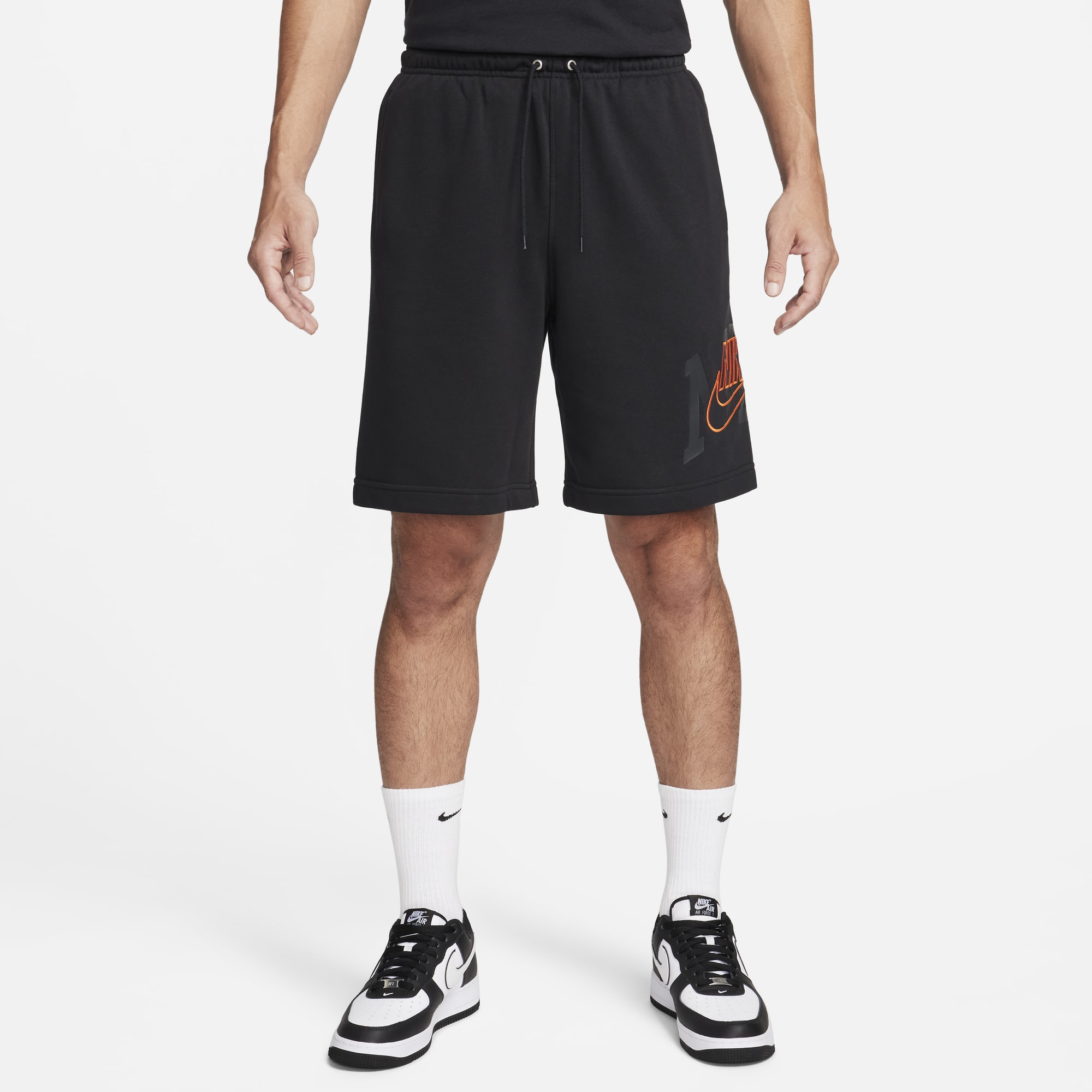 Nike Shorts de French Terry Club, NEGRO, hi-res