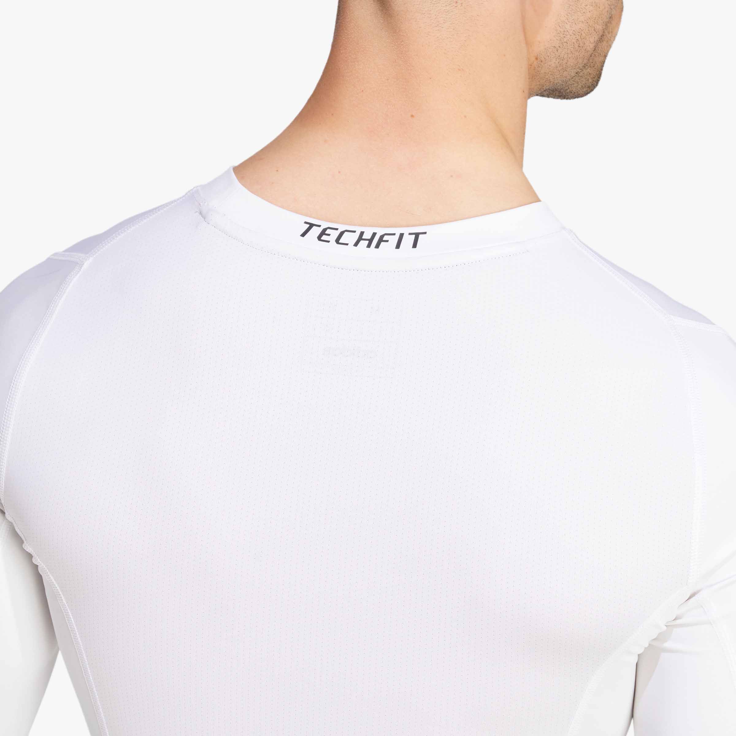 adidas Polera de Compresi&oacute;n TECHFIT, BLANCO, hi-res