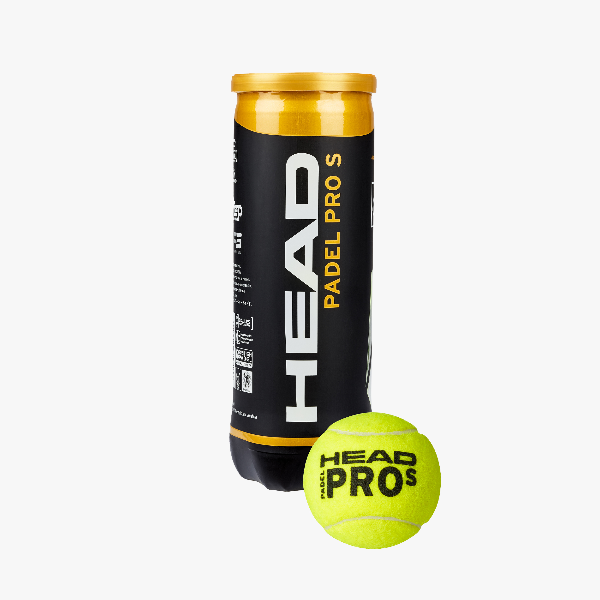 Head Pelotas Pádel Pro S, AMARILLO, hi-res
