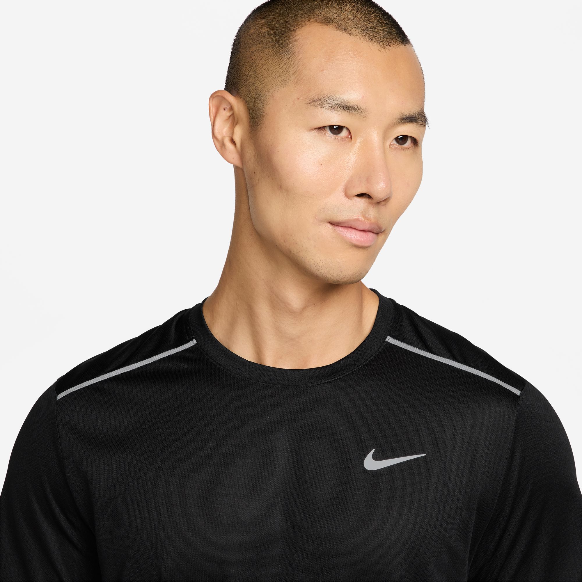 Nike Polera Miler, NEGRO, hi-res