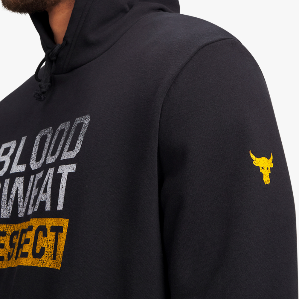 Under Armour Poler&oacute;n Project Rock Rival Fleece, NEGRO, hi-res